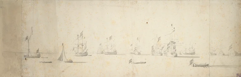 Dutch Ships at Anchor Off the Land, c.1664