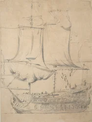 Portrait of an English third-rate, c.1685
