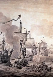 The Battle of the Sound between the Dutch and the Swedish Fleets, 8 November 1658 (detail)
