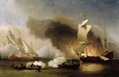 An Action off the Barbary Coast with Galleys and English Ships