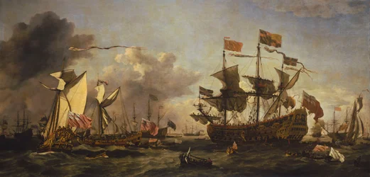 Royal visit to the fleet in the Thames Estuary, 6 June 1672