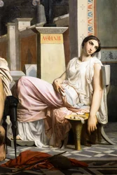 Odysseus recognized by his nurse on his return from Troy