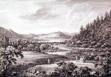 A View from Ulswater toward Pooley Bridge, engraved by Chatelin and Canot