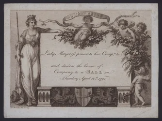 Invitation from the Lady Mayoress of London to a ball at the Mansion House