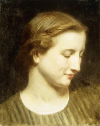Woman in a Striped Dress