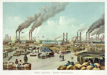 The Levee, New Orleans, pub. Currier & Ives