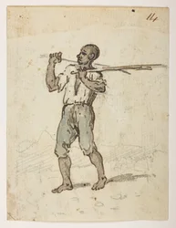 Inhabitant of St. Jago, from an Album of 372 drawings of landscapes, coastlines, costumes and everyday life made during Lord Macartney
