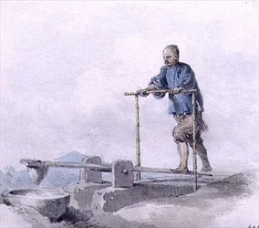 Chinese Labourer at Work