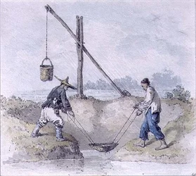 Chinese Labourers Collecting Water