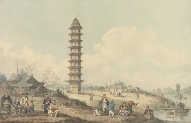City of Lin Tsin, Shantung, with a View of the Grand Canal