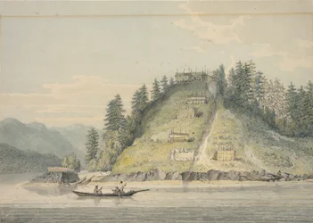 Village of Friendly Indians, at the Entrance of Bute