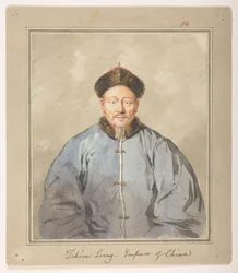 WD 959 section 1 f.94, Tchien Lung, Emperor of China, c1793. Portrait of the Emperor Ch