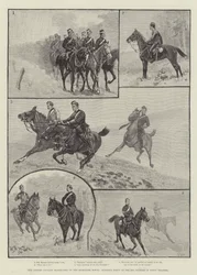 The Autumn Cavalry Manoeuvres on the Berkshire Downs, Scouting Party of the 20th Hussars in Foggy Weather