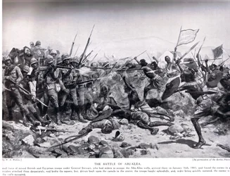 The Battle of Abu Klea, 17th January 1885, Illustration from 