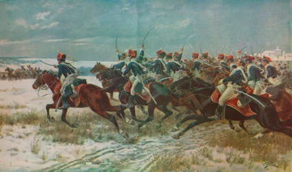 The Charge of the 10th Hussars at Benevente Corunna Campaign, 1809
