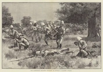 The Hampshire Mounted Infantry in Burmah, a Sudden Attack
