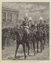 The Military Ceremony at Potsdam, the Emperor at the Head of the Gardes du Corps