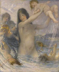 Nymph and Water Babies at Play