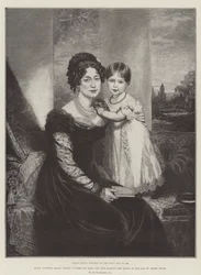 HRH Victoria Maria Louisa, Duchess of Kent, and Her Majesty the Queen at the Age of Three Years