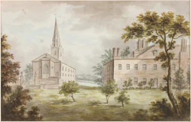 Church and House in Landscape