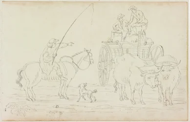 Oxcart Blocking the Way