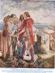 Egfrith Offering the Bishopric of Hexham to Cuthbert, Illustration from 