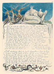 America. A Prophecy, Plate 18, Over the Hills