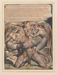 "And there was heard a great lamenting in Beulah..."; Chapter 1 Tailpiece (Plate 25)