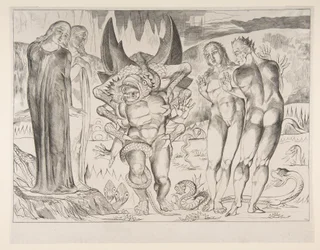 Circle of Thieves: Agnello Brunelleschi Attacked by a Six-Footed Serpent, from Dante