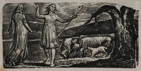 Colinet Departs in Sorrow: Riven Trunk at Right, from The Pastorals of Virgil