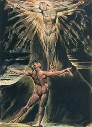 Jerusalem The Emanation of the Giant Albion; plate 76 Albion before Christ crucified on the Tree of Knowledge of Good and Evil, 1804-20