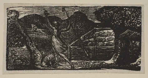 Shepherd Chases Away a Wolf, from Thornton