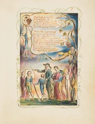 Songs of Innocence and of Experience: The Ecchoing Green (second plate), ca. 1825