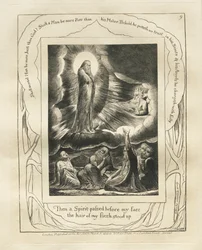 The Book of Job: Pl. 9, Then a Spirit Passed Before My Face the Hair of My Flesh Stood Up, 1825