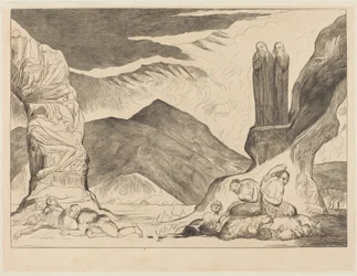 The Circle of the Falsifiers: Dante and Virgil Covering their Noses because of the Stench