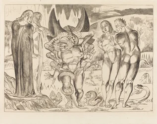 The Circle of the Thieves; Agnolo Brunelleschi Attacked by a Six-Footed Serpent