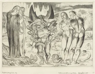 The Circle of the Thieves; Agnolo Brunelleschi Attacked by a Six-Footed Serpent