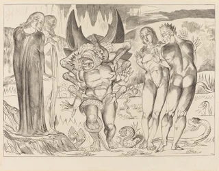 The Circle of the Thieves, Agnolo Brunelleschi Attacked by a Six-Footed Serpent