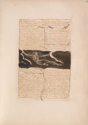 The First Book of Urizen, Plate 16, Two Nostrils Bent Down to the Deep (Bentley 13)