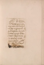 There Is No Natural Religion, Plate 10, I Mans perceptions are not bounded . . . .  (Bentley b3)