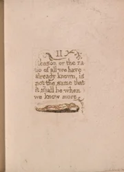 There Is No Natural Religion, Plate 11, II Reason or the Ratio (Bentley b4)