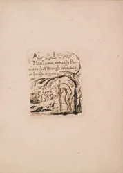 There Is No Natural Religion, Plate 3, I Man Cannot Naturally (Bentley a4)