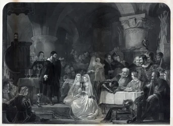 John Knox administering the first Protestant Communion