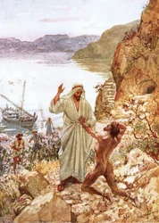Jesus Meeting with a Demoniac in the Country of the Gadarenes