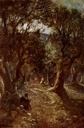 Jesus praying in the Garden of Gethsemane