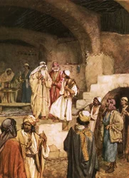 Samuel anointing David in the midst of his brethren