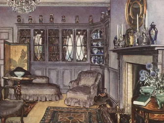 Interior Decoration: A Sitting-Room in Mauve-Grey