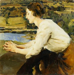 Young Woman on a Balcony