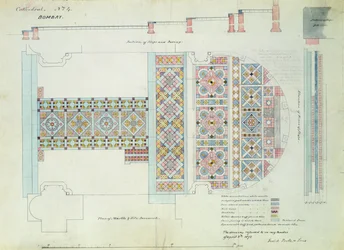 Design for a Pavement, Cathedral of Bombay, India