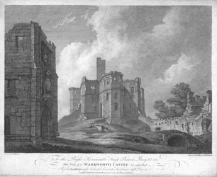 Warkworth Castle, c1784